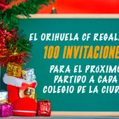 El Orihuela regala 100 invitaciones para el próximo partido a cada colegio de la ciudad El Orihuela regala 100 invitaciones para el próximo partido a cada colegio de la ciudad