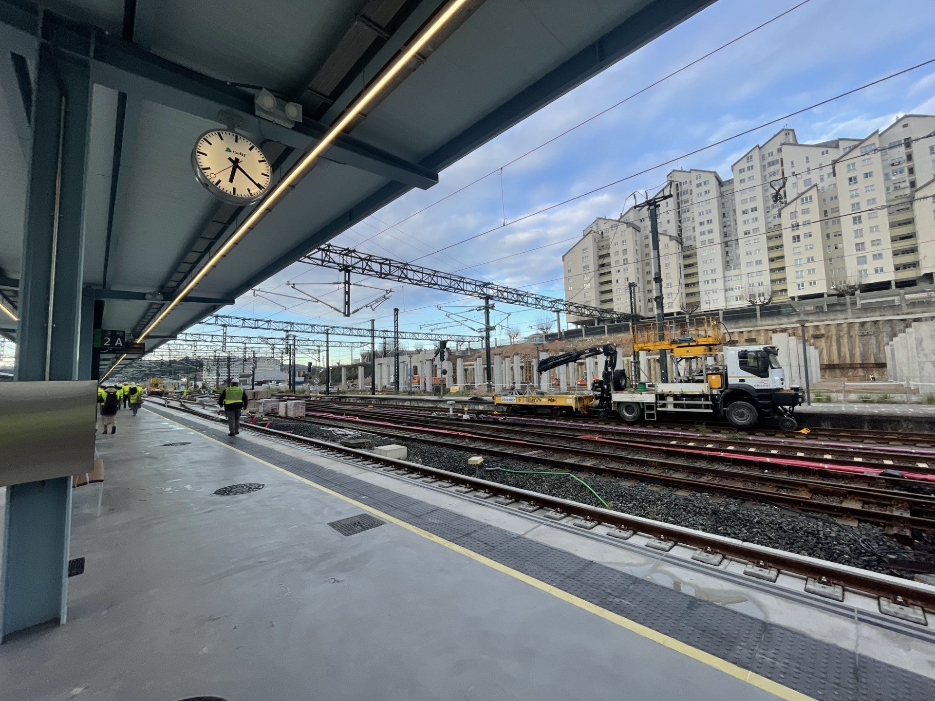 Ultiman los trabajos de la estación provisional de tren Ultiman los trabajos de la estación provisional de tren