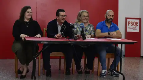 Rueda de prensa del PSOE en Agaete Rueda de prensa del PSOE en Agaete