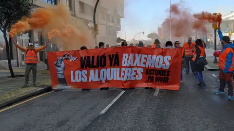 Manifestación contra el precio de los alquileres en Gijón Manifestación contra el precio de los alquileres en Gijón