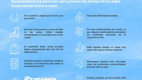 Recomendaciones del SES para prevenir los efectos de las bajas temperaturas sobre la salud Recomendaciones del SES para prevenir los efectos de las bajas temperaturas sobre la salud