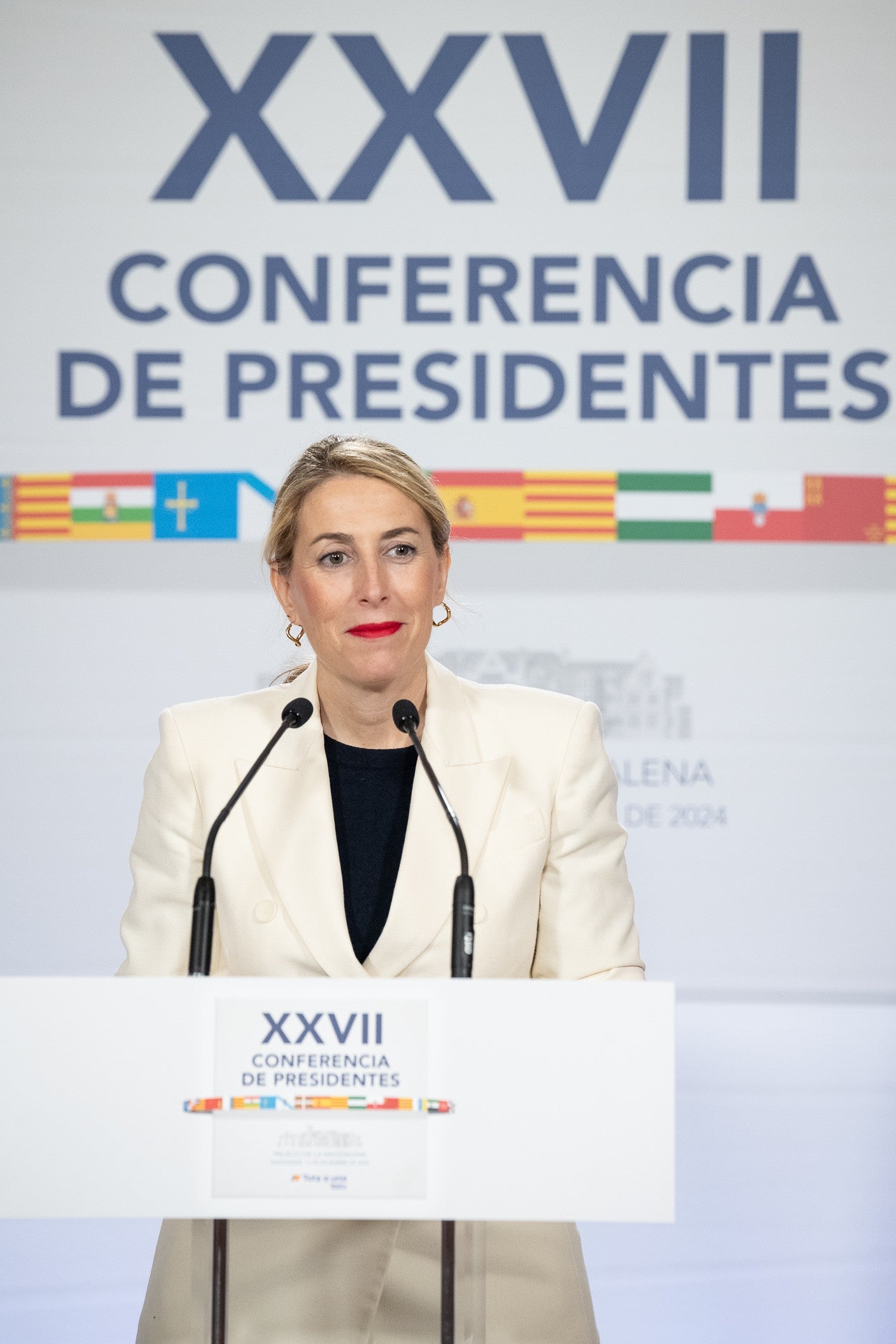 María Guardiola, en la XXVII Conferencia de Presidentes: "Sin igualdad, nuestra arquitectura constitucional se desmorona" María Guardiola, en la XXVII Conferencia de Presidentes: "Sin igualdad, nuestra arquitectura constitucional se desmorona"