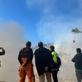 Incendio en la campa de la DANA en Alberic