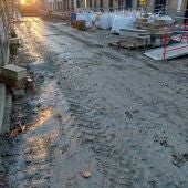 Las obras de la rua do Pombal se mantienen en plazo y esta semana se realizarán tareas de hormigonado 
