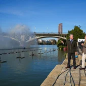El alcalde de Sevilla, José Luis Sanz, en la presentación del nuevo espectáculo de Navigalia. El alcalde de Sevilla, José Luis Sanz, en la presentación del nuevo espectáculo de Navigalia.