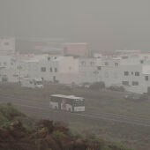 Imagen de calima afectando a la isla de Lanzarote