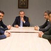 Samuel Gómez, Ayoze García, Paulino Rivero, Octavio Cabrera y Rayco García