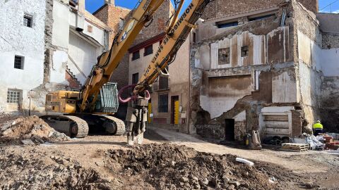 Obras de reconstrucci&oacute;n en Letur