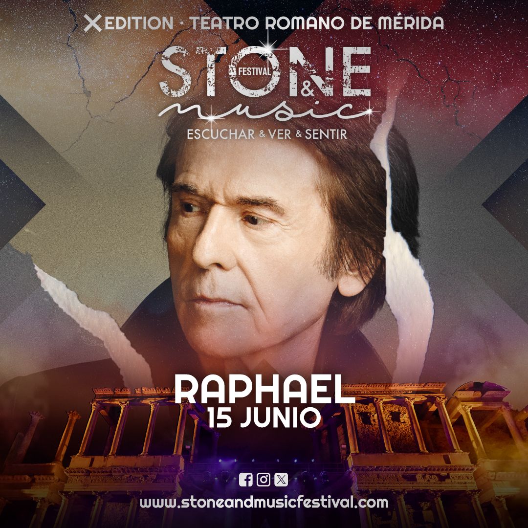 Vanesa Martín y Raphael, nuevas confirmaciones de la X edición del STONE&MUSIC Festival de Mérida Vanesa Martín y Raphael, nuevas confirmaciones de la X edición del STONE&MUSIC Festival de Mérida