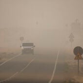 Imágenes del episodio de calima que afecta a Canarias tras el paso de la borrasca Dorothea. La imagen es de Lanzarote