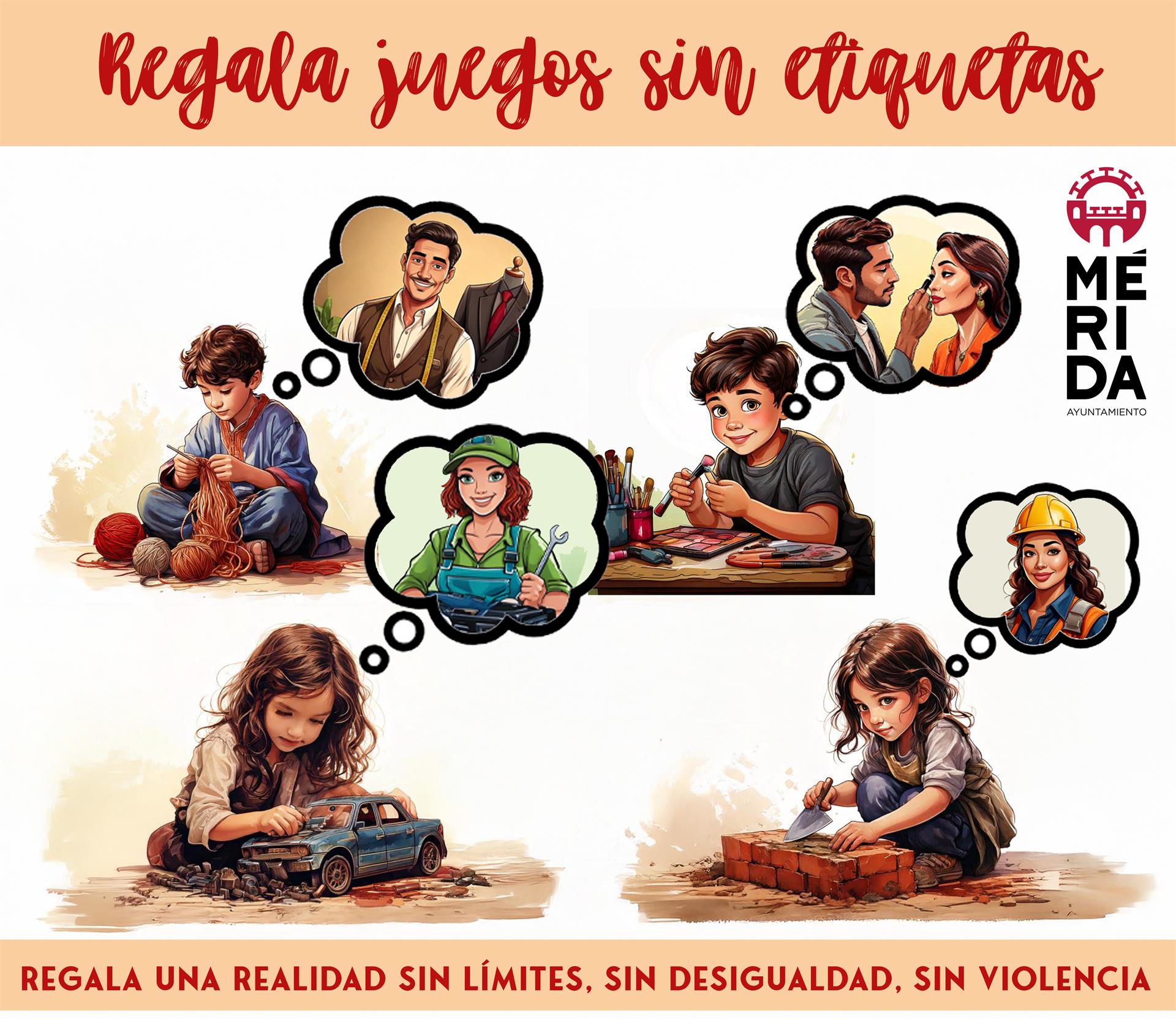 Una campaña del Ayuntamiento de Mérida incide en la importancia de regalar juguetes no sexistas ni violentos Una campaña del Ayuntamiento de Mérida incide en la importancia de regalar juguetes no sexistas ni violentos