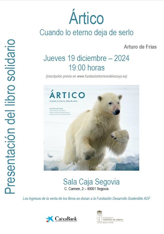 Conferencia fotográfica y presentación del libro solidario de Arturo de Frías en la Sala Caja Segovia Conferencia fotográfica y presentación del libro solidario de Arturo de Frías en la Sala Caja Segovia