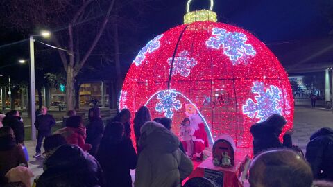 Santa Claus, en la capitalina plaza de Barcelona