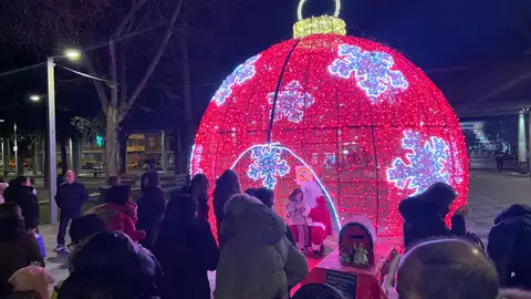 Santa Claus, en la capitalina plaza de Barcelona Santa Claus, en la capitalina plaza de Barcelona