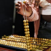Bolas de la Lotería de Navidad. 