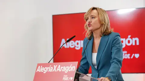 La ministra de Educación y portavoz del Gobierno, Pilar Alegría, presenta su candidatura a la secretaría general del PSOE de Aragón Pilar Alegría presenta su candidatura al PSOE de Aragón con un proyecto que "no excluye a nadie"