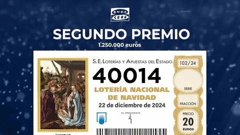 El segundo premio del Sorteo de Navidad, el 40.014, reparte 1.250.000 euros en La Roca de la Sierra El segundo premio del Sorteo de Navidad, el 40.014, reparte 1.250.000 euros en La Roca de la Sierra
