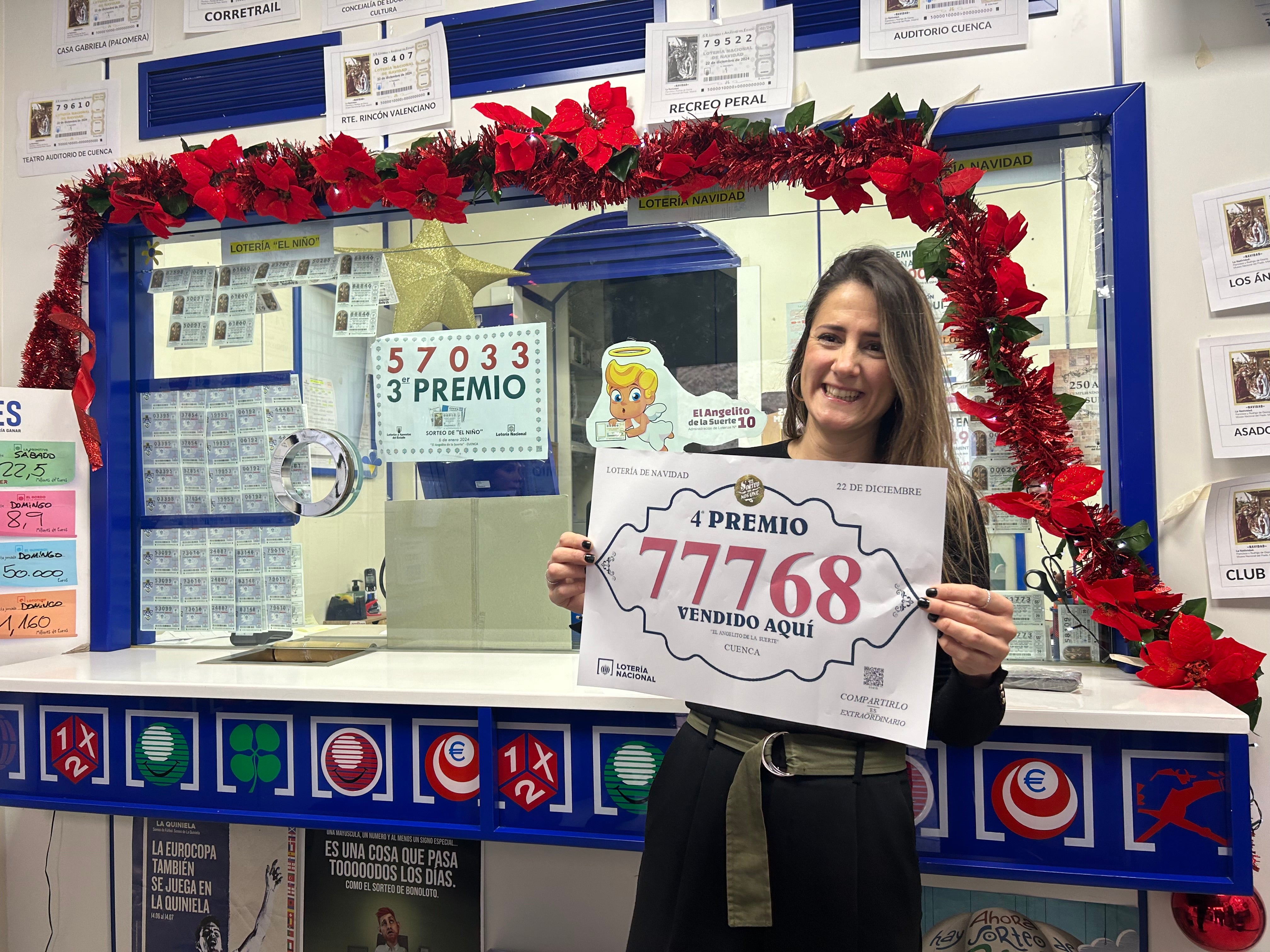 77.768, cuarto premio que reparte un poco de suerte en Cuenca 77.768, cuarto premio que reparte un poco de suerte en Cuenca