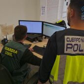 Guardia Civil y Policía Nacional investigando