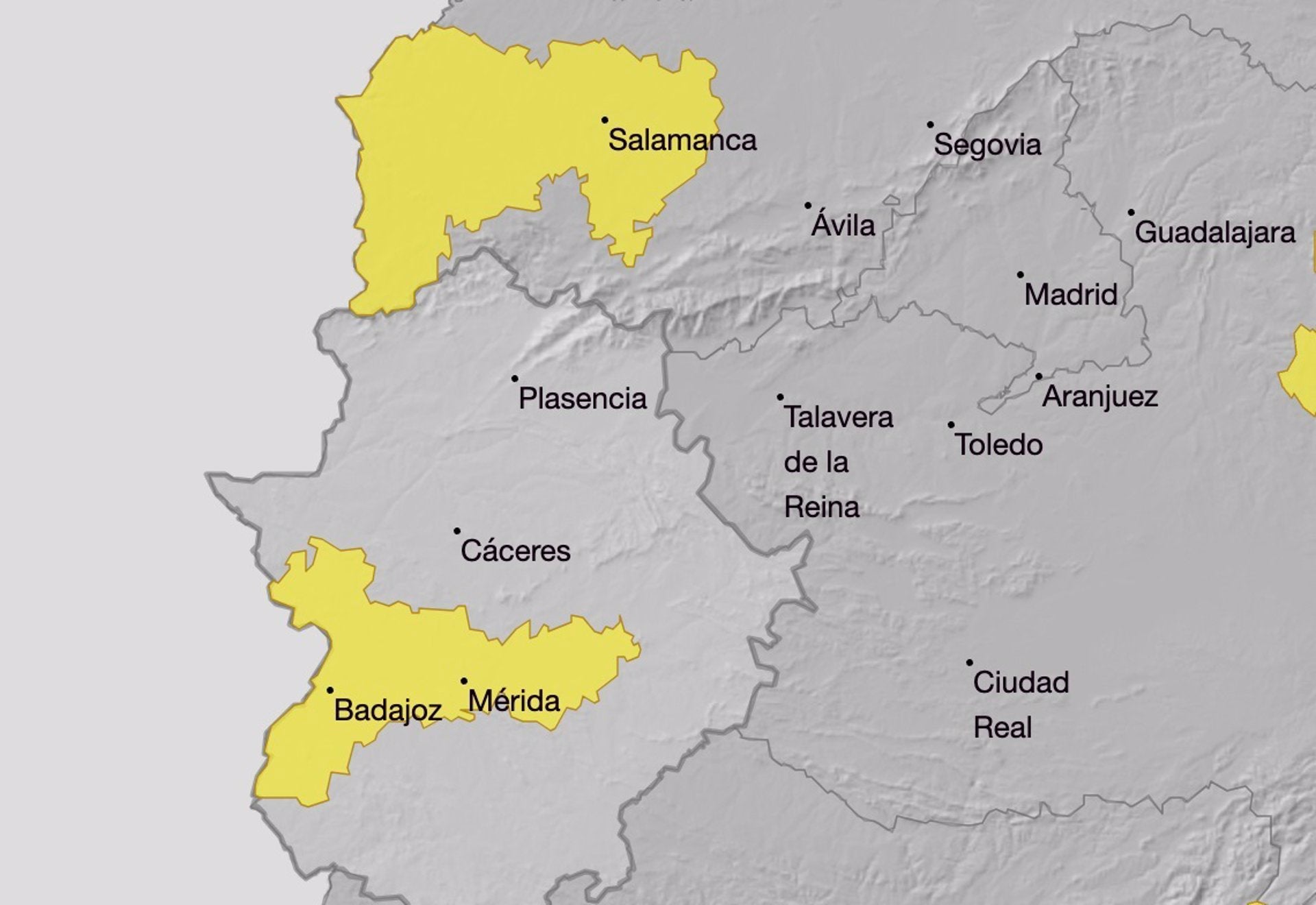 La comarca de Vegas del Guadiana permanecerá este lunes en aviso amarillo por niebla La comarca de Vegas del Guadiana permanecerá este lunes en aviso amarillo por niebla