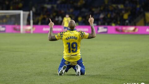 Sandro después de marcar al Espanyol