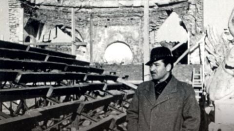Cartel de la muestra &ldquo;El arquitecto Rodolfo Garc&iacute;a-Pablos en el Palacio Arzobispal de Alcal&aacute; (1943-1948)&rdquo;