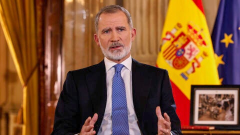 Felipe VI durante el discurso 