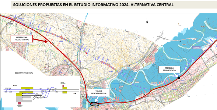 Transportes somete a información pública el Estudio Informativo para el paso por Toledo de la línea de alta velocidad Madrid-Extremadura Transportes somete a información pública el Estudio Informativo para el paso por Toledo de la línea de alta velocidad Madrid-Extremadura