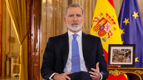 El Rey Felipe VI durante el discurso de Navidad este 2024 El Rey Felipe VI durante el discurso de Navidad este 2024