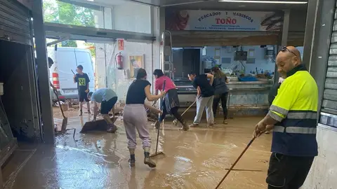 Uno de los mercados que resultó afectado por la DANA Uno de los mercados que resultó afectado por la DANA