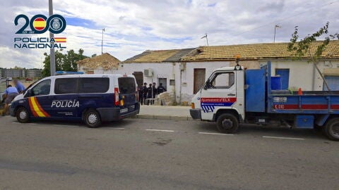 Zona en la que la Policía Nacional ha desarrollado la operación en Elche. 