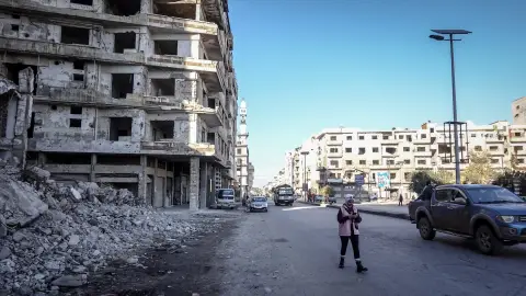 Imagen de archivo de una zona de Siria destruida La ONU denuncia el agravamiento de la "vulnerabilidad" sanitaria en Siria debido al invierno