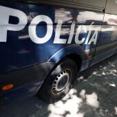 Furgón de la Policía Nacional en las calles de Madrid. 