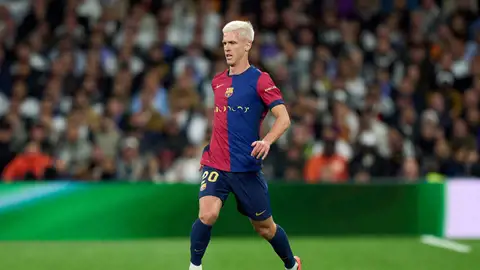 Dani Olmo durante un partido con el Barça Dani Olmo durante un partido con el Barça