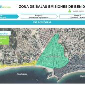 Zona restringida de Benidorm de Bajas Emisiones