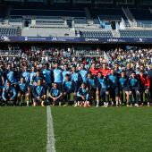 Entrenamiento a puerta abierta del Málaga