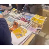 Participaciones de lotería decomisadas por la Guardia Civil