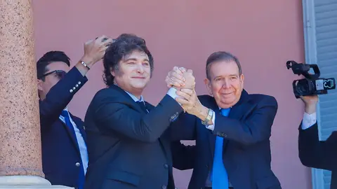 Javier Milei, presidente de Argentina, y Edmundo González, opositor venezolano. Javier Milei, presidente de Argentina, y Edmundo González, opositor venezolano.