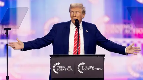 Donald Trump en un mitin. Donald Trump en un mitin.