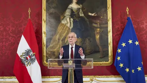 El presidente austriaco Alexander Van der Bellen pronuncia un discurso en Viena, Austria, el 5 de enero de 2025. El presidente austriaco Alexander Van der Bellen pronuncia un discurso en Viena, Austria, el 5 de enero de 2025.