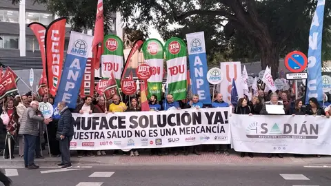 Protestas por la continuidad de Muface Protestas por la continuidad de Muface