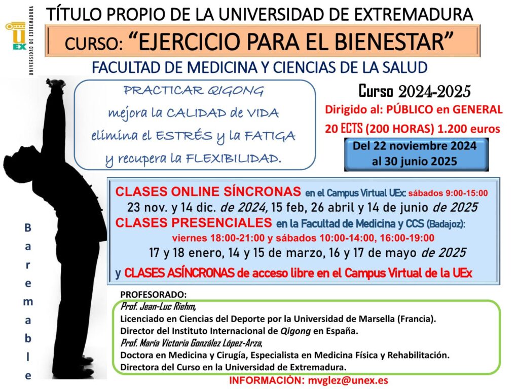 La Universidad de Extremadura desarrolla un curso sobre cómo practicar y enseñar ejercicios para el bienestar La Universidad de Extremadura desarrolla un curso sobre cómo practicar y enseñar ejercicios para el bienestar