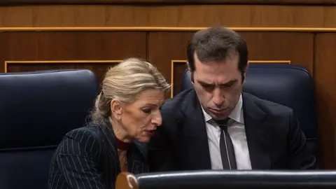 La vicepresidenta segunda y ministra de Trabajo, Yolanda Díaz y el ministro de Economía, Carlos Cuerpo La vicepresidenta segunda y ministra de Trabajo, Yolanda Díaz y el ministro de Economía, Carlos Cuerpo