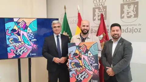 Cartel anunciador del Carnaval de Badajoz 2025 Cartel anunciador del Carnaval de Badajoz 2025