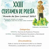 XXIII Certamen de poesía “Huerta de San Lorenzo” 2025 XXIII Certamen de poesía “Huerta de San Lorenzo” 2025