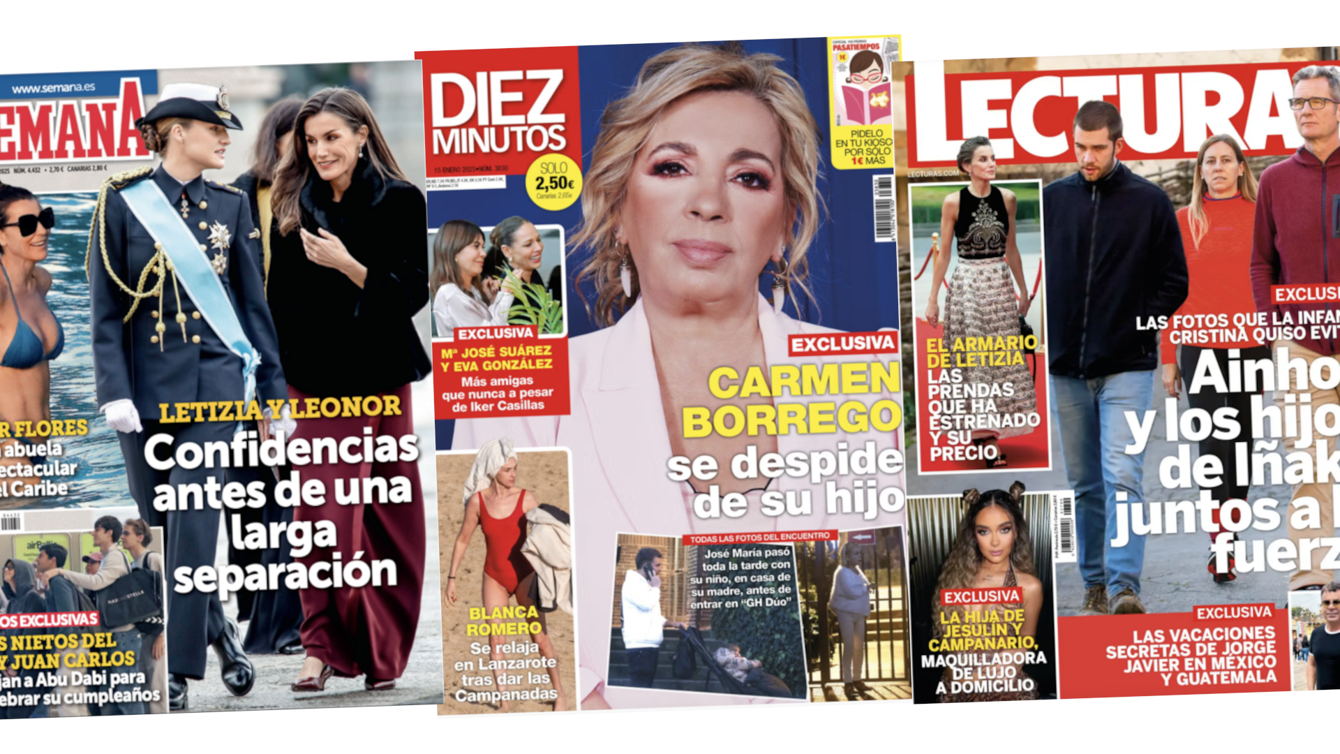 La família reial espanyola omple les portades de la setmana La família reial espanyola omple les portades de la setmana