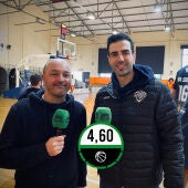 José Manuel Jiménez y Luis Parejo, capitán del CB Naturavia Morón.