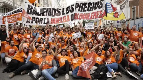 Participantes en la manifestación celebrada en Madrid Participantes en la manifestación celebrada en Madrid