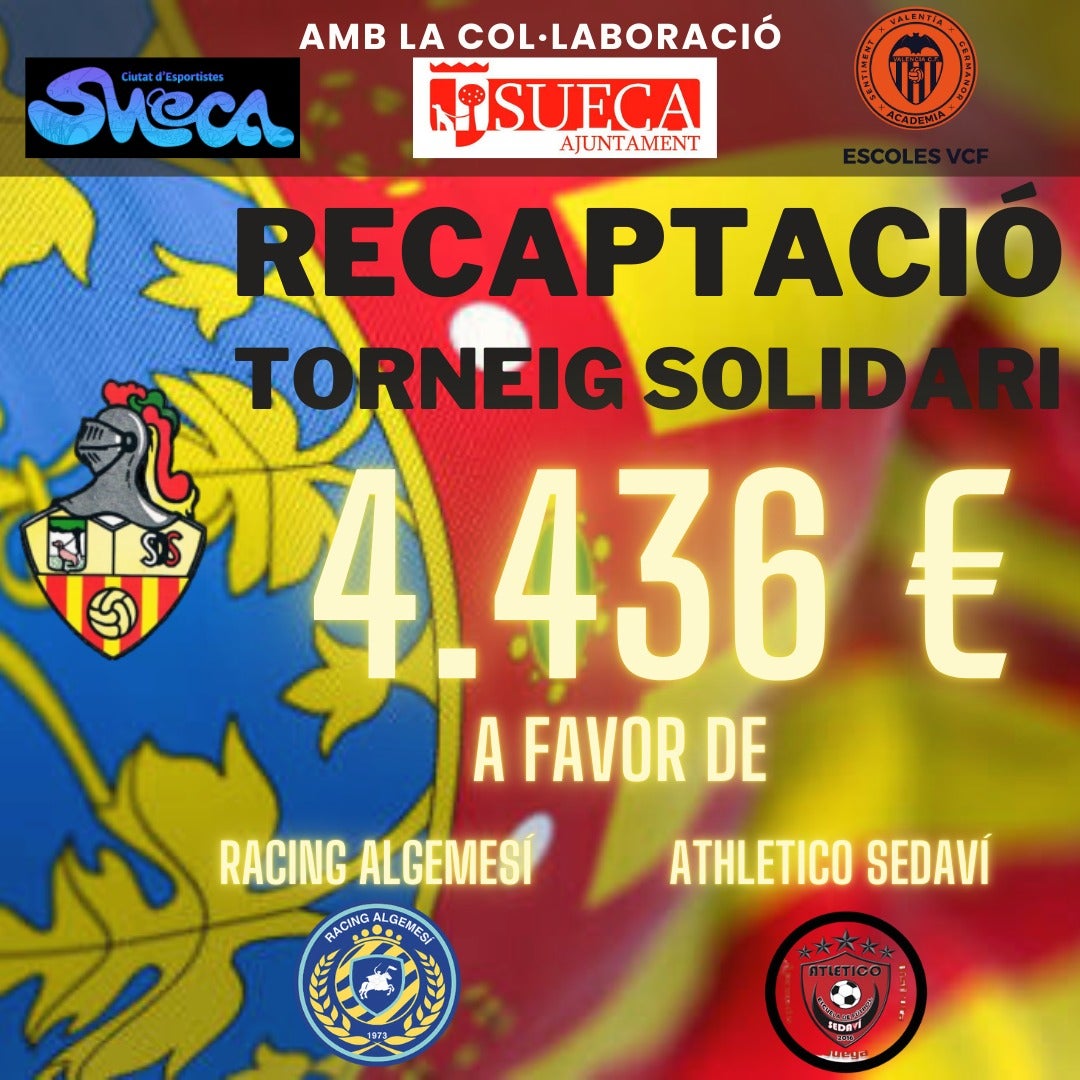La SD Sueca recoge cerca de 4500 euros para dos clubes afectados por la DANA La SD Sueca recoge cerca de 4500 euros para dos clubes afectados por la DANA
