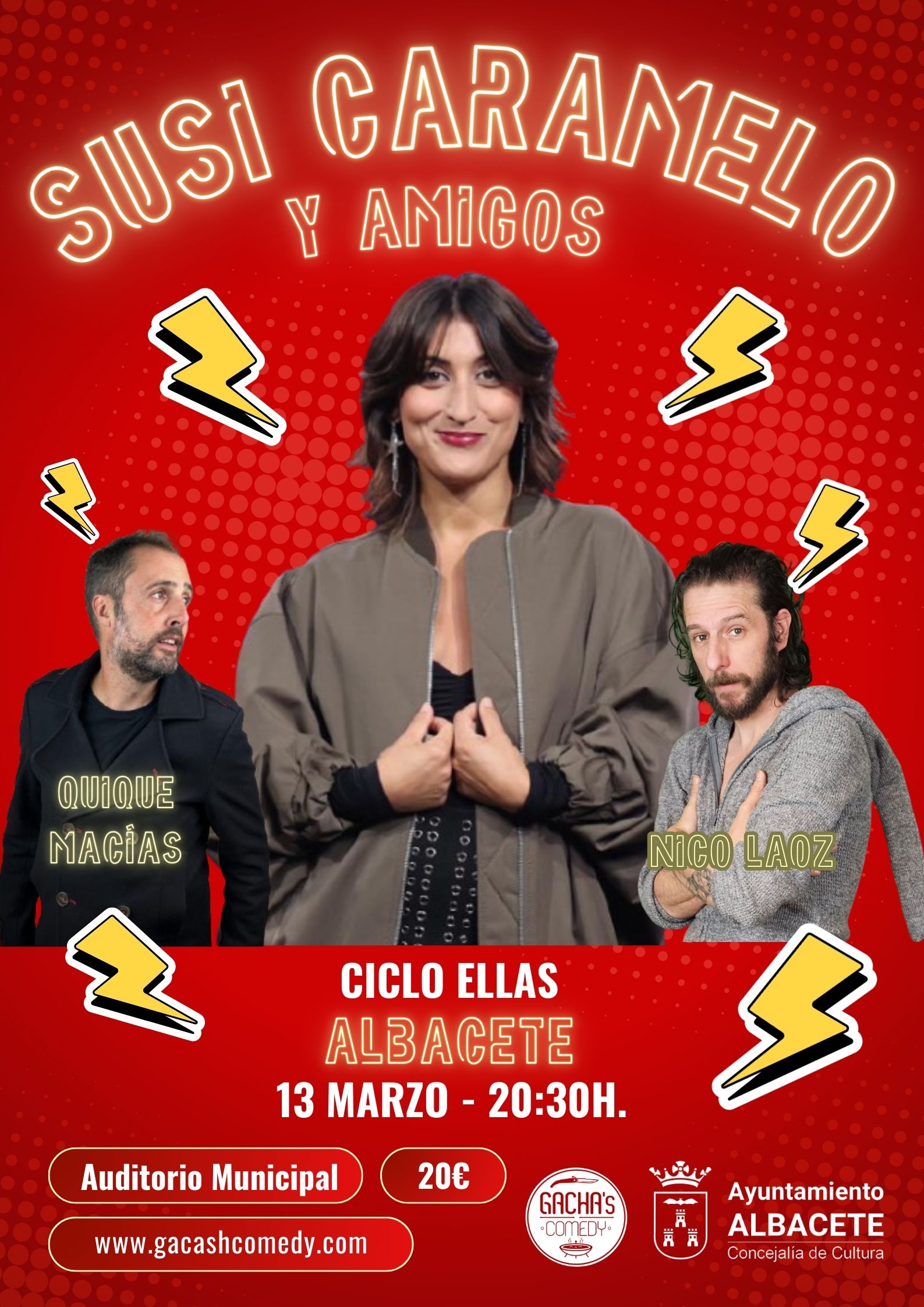 Susi Caramelo será la estrella en el ciclo 'Ellas' del Gachas Comedy Susi Caramelo será la estrella en el ciclo 'Ellas' del Gachas Comedy